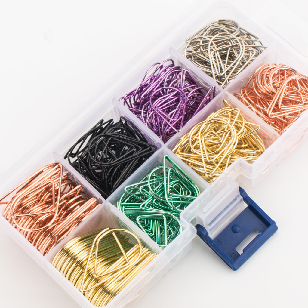 Kootiko Multicolor Cute Paper Clips Assorted Sizes 300 Pcs Smooth