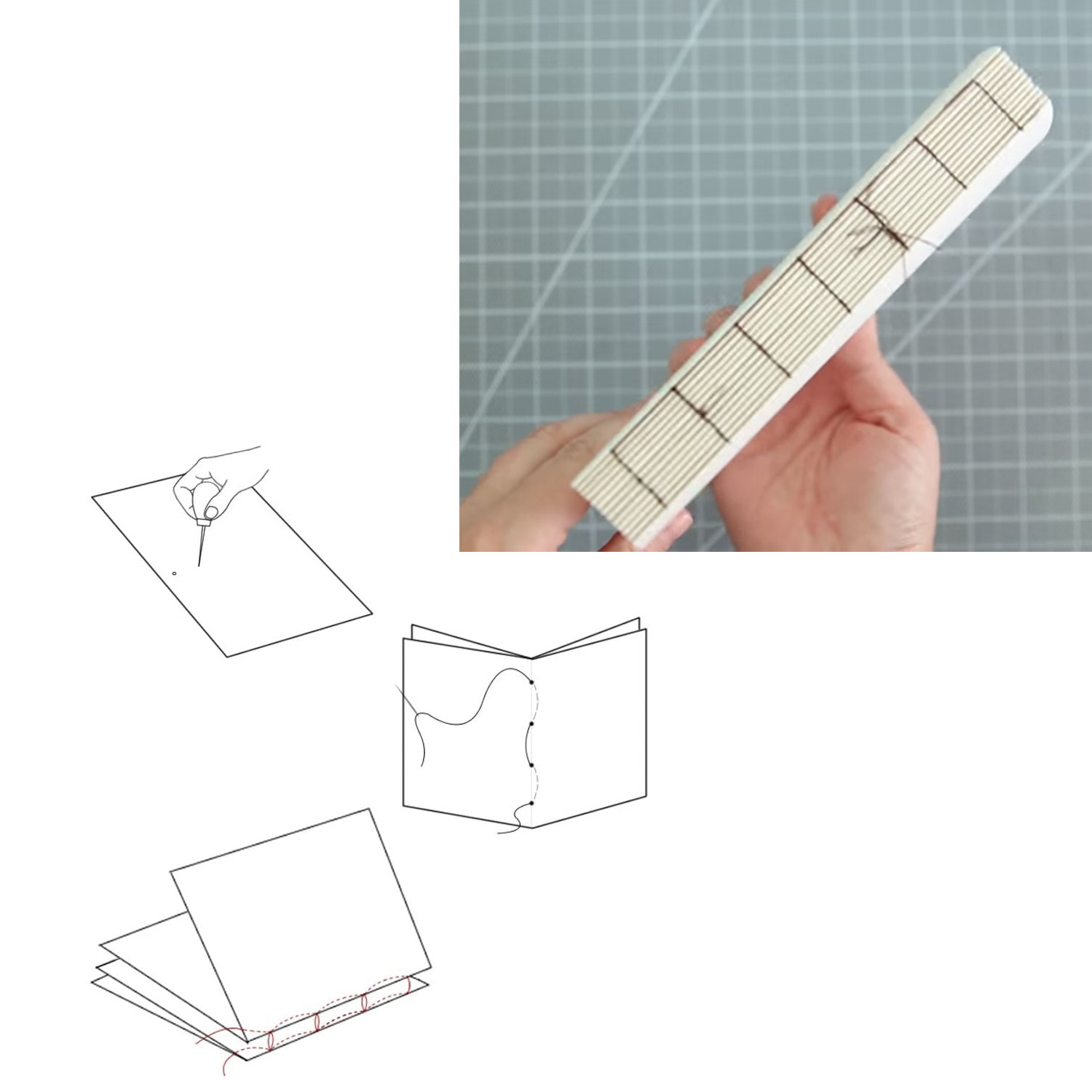 PH PandaHall Book Binding Cloth Kits Hand Book Binding Tools Set with  126×15.8 Inch Cotton Cloth Fabric White Book Cloth 2pcs Bone Folder Paper